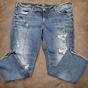 Silver Distressed Jeans